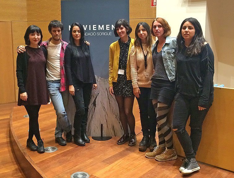 Els joves creadors del documental Moviments de Fundació Sorigué