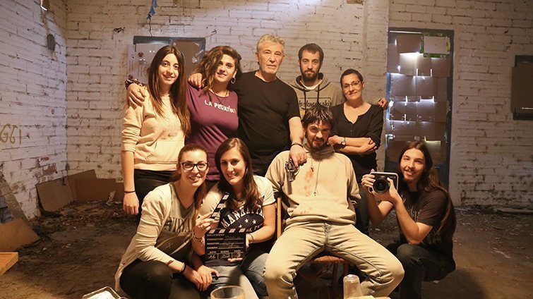 Equip de rodatge del curt DESTINO alumnes Caparrella