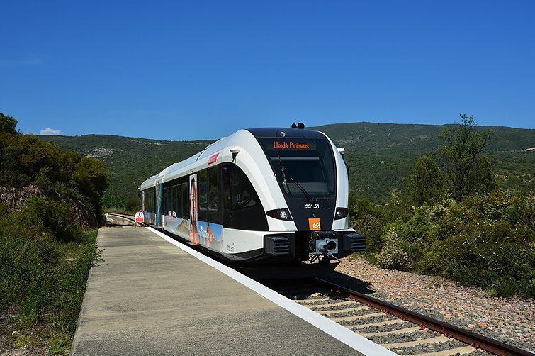 Els primers combois de la línia Lleida - la Pobla de Segur