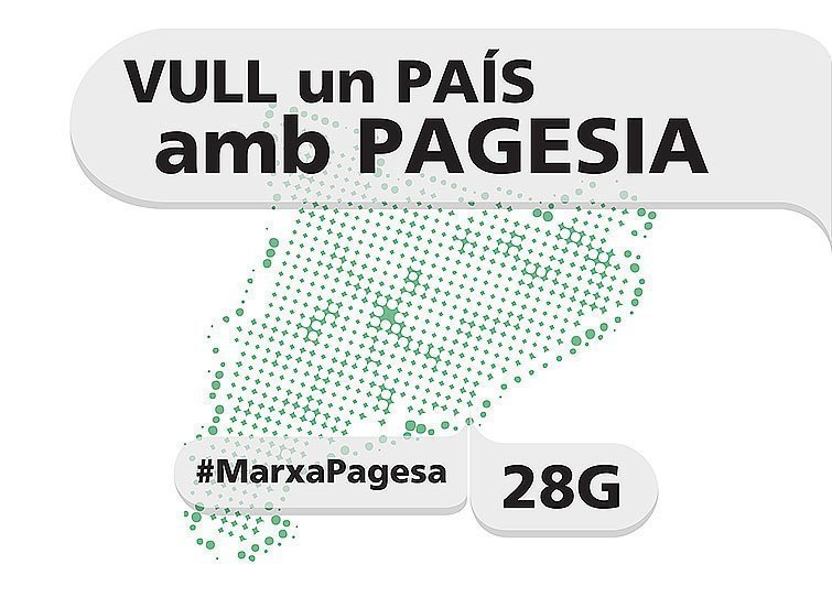 Cartell per foto marxa pagesia texte