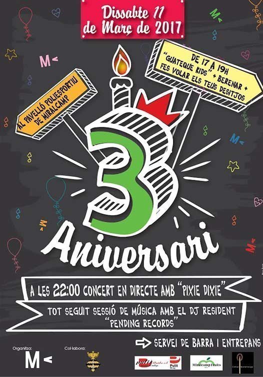 Miralcamp Actgiva't tercer aniversari cartell 2