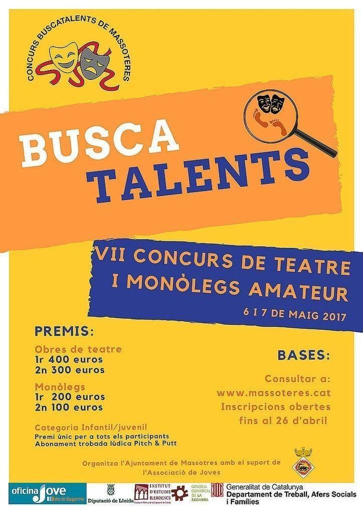 Massoteres “Busca Talents”  cartell texte
