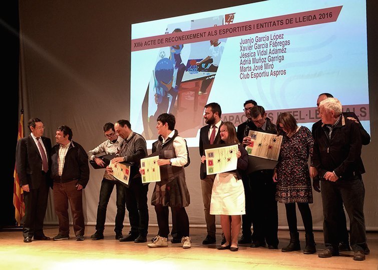 Esportistes i entitats guardonats en l'acte a les Borges Blanques 2