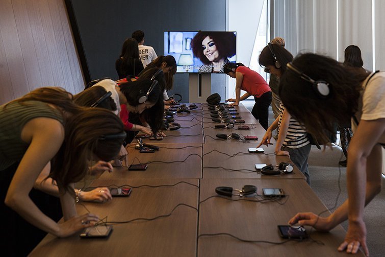 Björk i la seva exposició de realitat virtual Björk digital