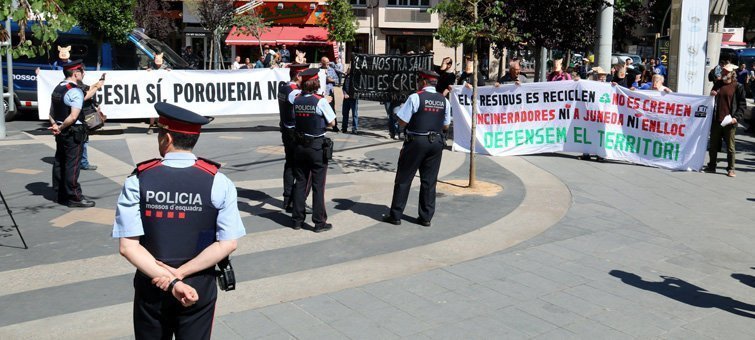 Les dues manifestacions protegides pel Mossos