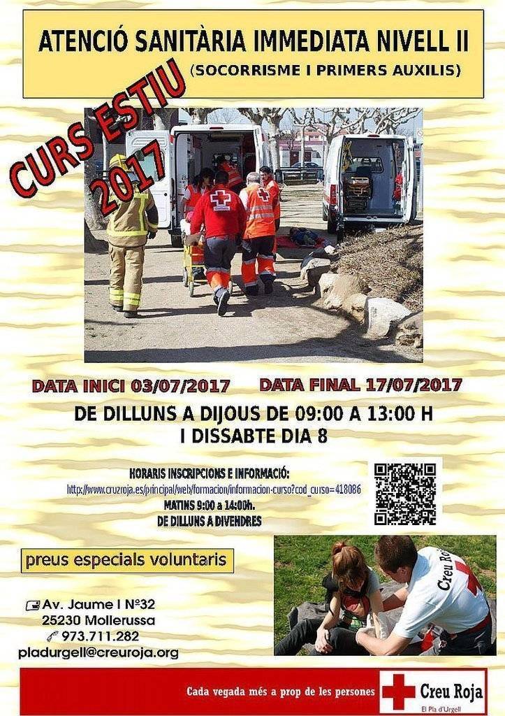 CURS SOCORRISME CREU ROJA interior cartell