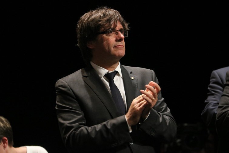 Pla mig del president de la Generalitat, Carles Puigdemont, el 4 de juliol del 2017. (horitzontal)