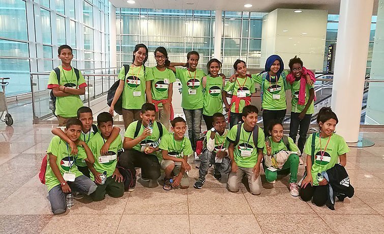 Alguns dels infants sahrauís que passaran l'estiu a les comarques de Lleida en marc del programa 'Vacances en Pau' / Foto: Sàhara Ponent Alguns dels infants sahrauís que passaran l'estiu a les comarques de Lleida en marc del programa 'Vacances en Pau' / Foto: Sàhara Ponent