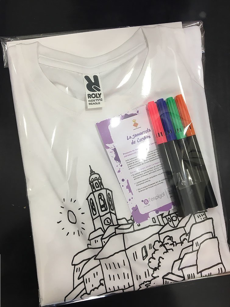 foto samarreta infantils amb tarjetó texte