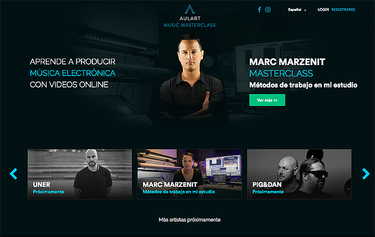 La plataforma Aulart Music Masterclass., amb Marc Marzenit
