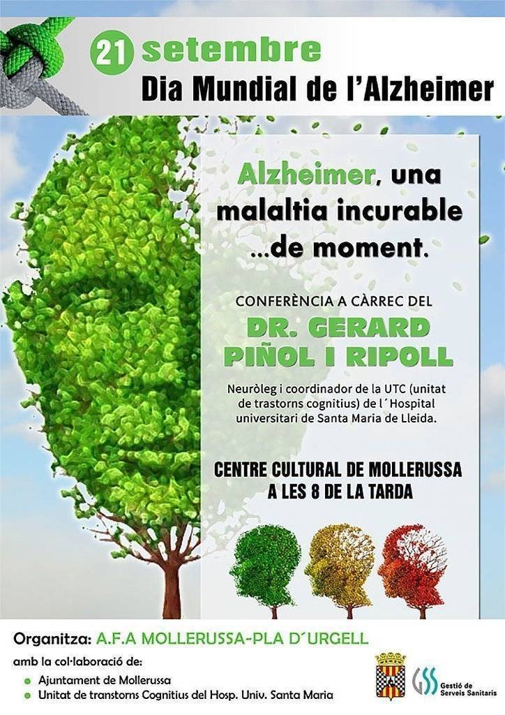 Mollerussa dia mundial de l'Alzheimer cartell texte