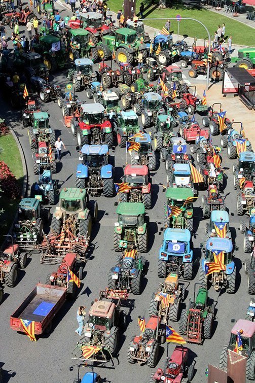 Els tractors participants en la marxa lenta del 29 de setembre