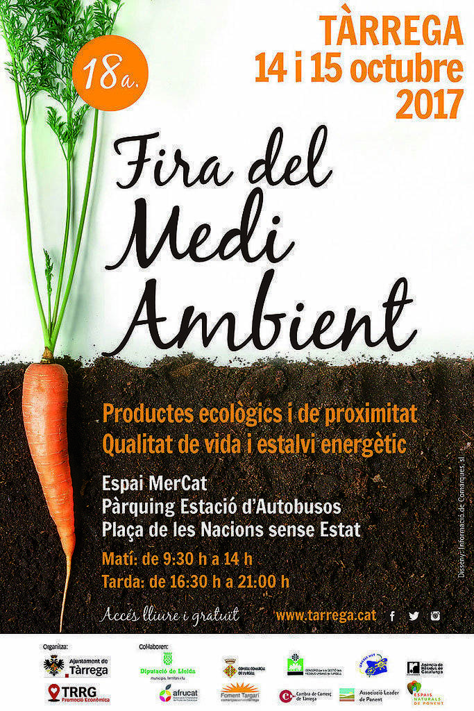 Cartell 18a Fira del Medi Ambient · Tàrrega tetxte
