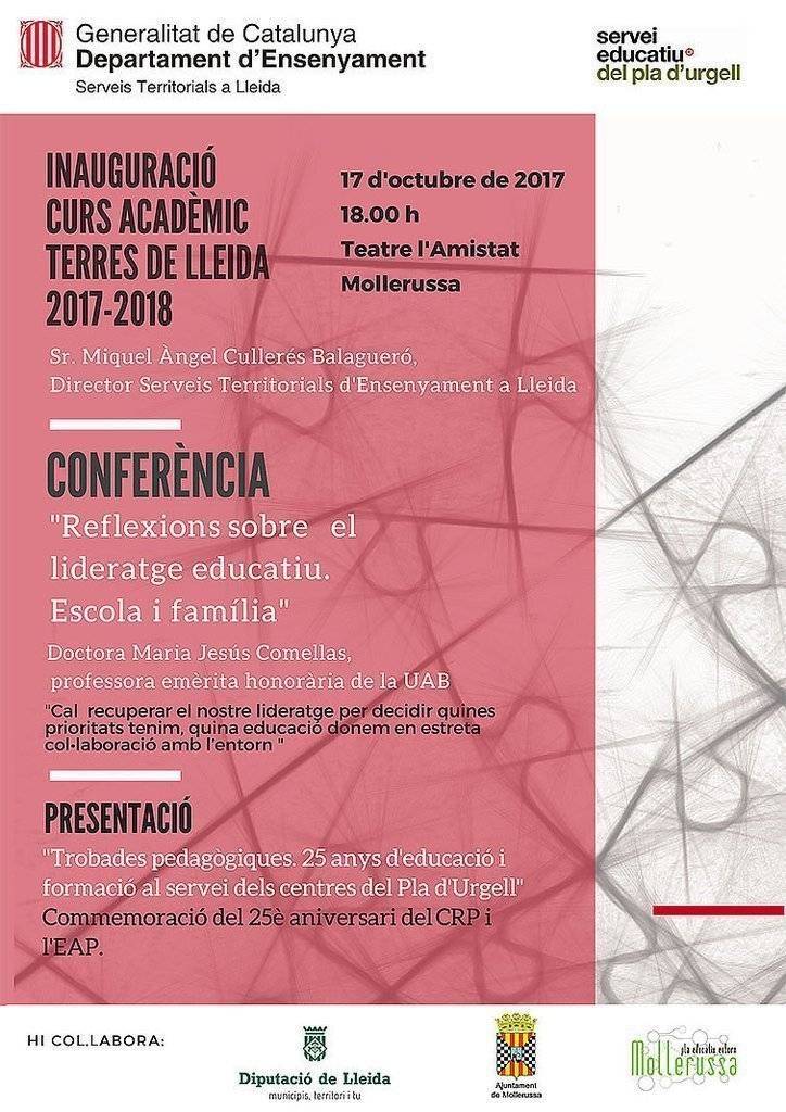 Conferència inaugural terres de Lleida i presentació publicació trobades Pedagògiques 25 texte