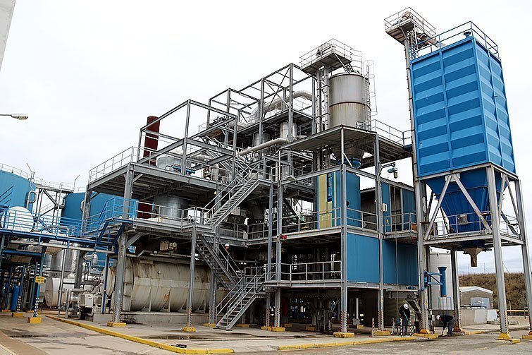 Imatge de la planta de tractament de purins VAG de Juneda. Imatge del 19 d'octubre del 2017. (Horitzontal)