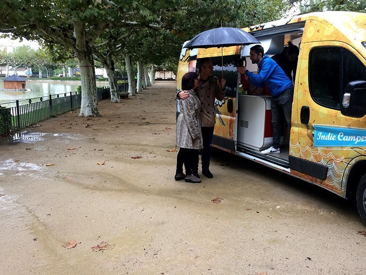 L'enregistrament de la sèrie L'Amo del Poble a les Borges Blanques
