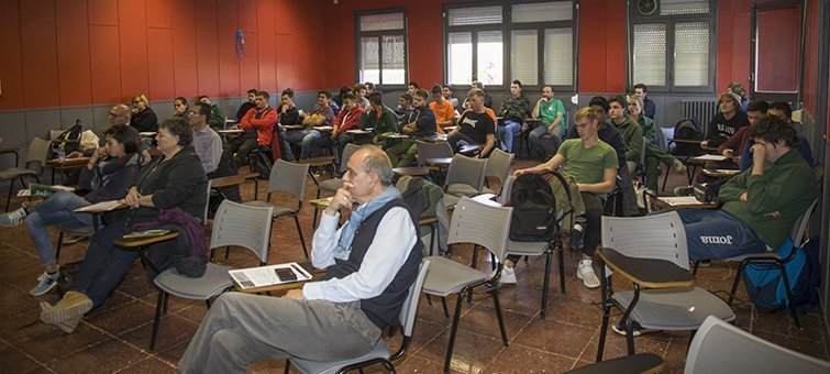 Participants en la jornada del Gremi de Jardineria de catalunya a l'INS Mollerussa