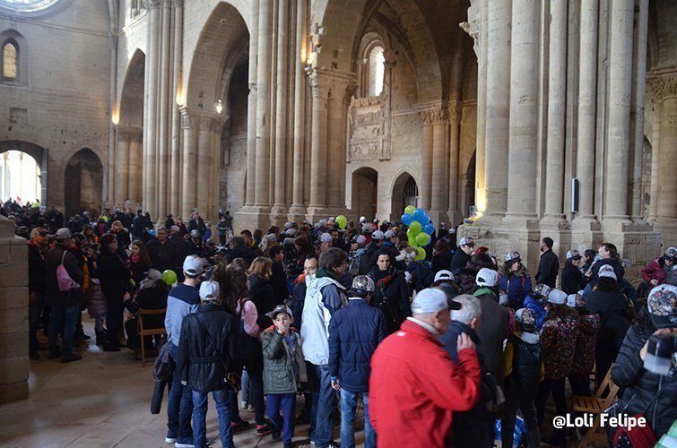 Acte de la passada edició de la campanya Posa’t la Gorra! a la Seu Vella