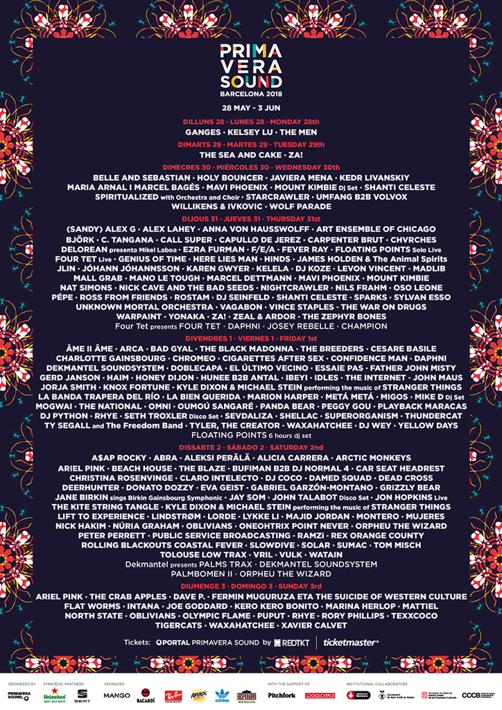 Cartell Primavera Sound 2018