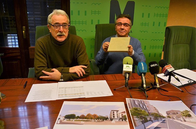 Carles Guerrero i Josep Simó presenten les actuacions del Pla de Barris