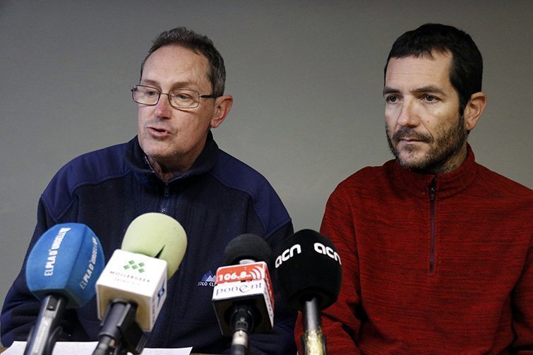 Els biòlegs Joan Estrada, i Rafel Rocaspana