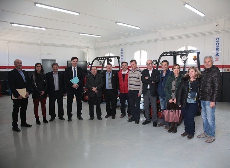 Visita del director general Antoni Massegú a l'INS Mollerussa Interior