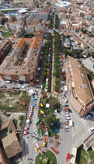 Imatge aeria de la Fira de sant Josep 2018