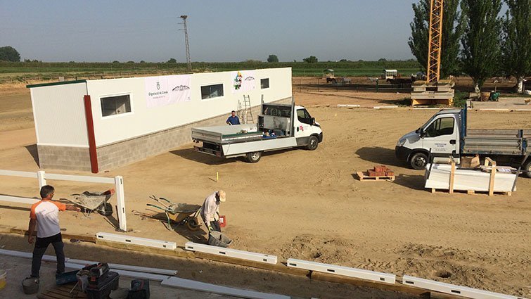 Obres en les noves instal·lacions de l'INS Mollerussa