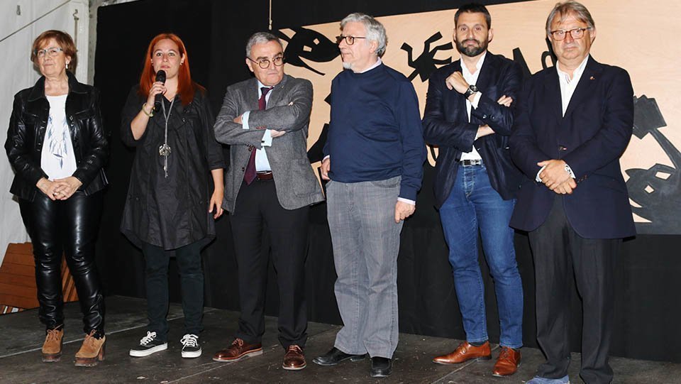 Imatge de l'acte d'inaguració de l''Espai Pro' de la 29 edició de la Fira de Titelles