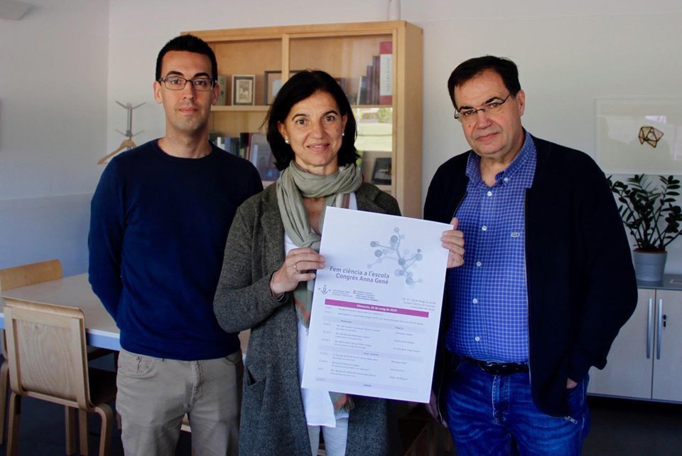 Carles Alsinet, Ana Jiménez i David Aguilar presenten el Congrés Anna Gené, Fem Ciència a l'Escola