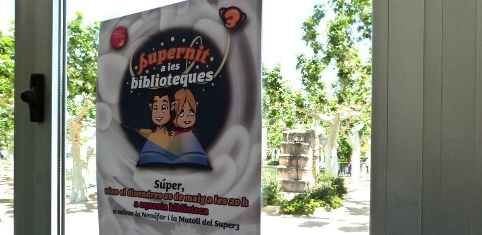 Cartell de la Supernit a la biblioteca Biblioteca Marquès d’Olivart de les Borges Blanques