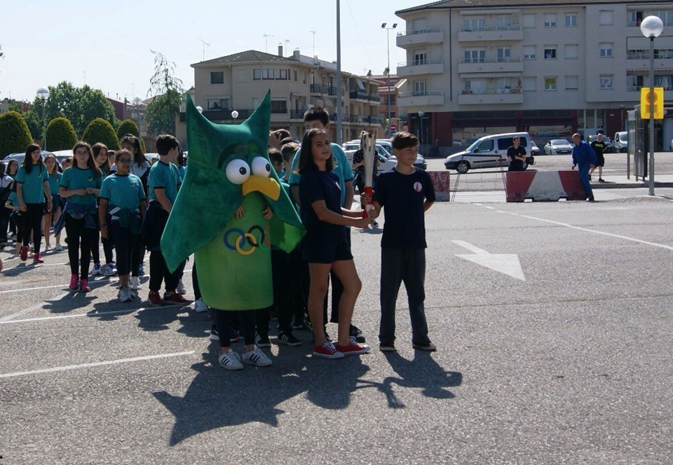 Arribada de la torxa als Jocs Olímpics de la Gent Gran d'Agramunt