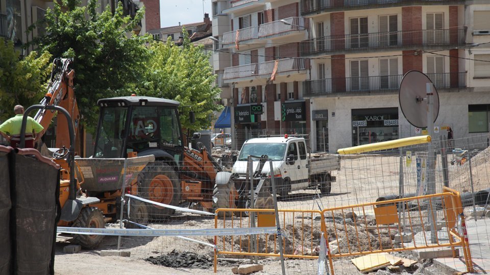 Obres a la plaça Manuel Bertrand