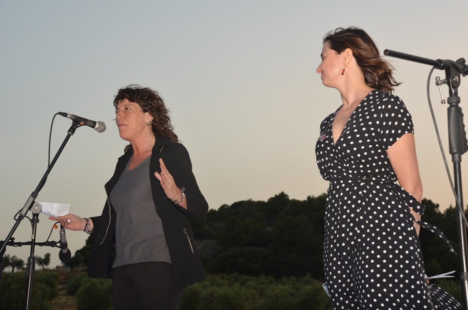 La consellera Teresa Jordà. en la Vinya dels Artistes