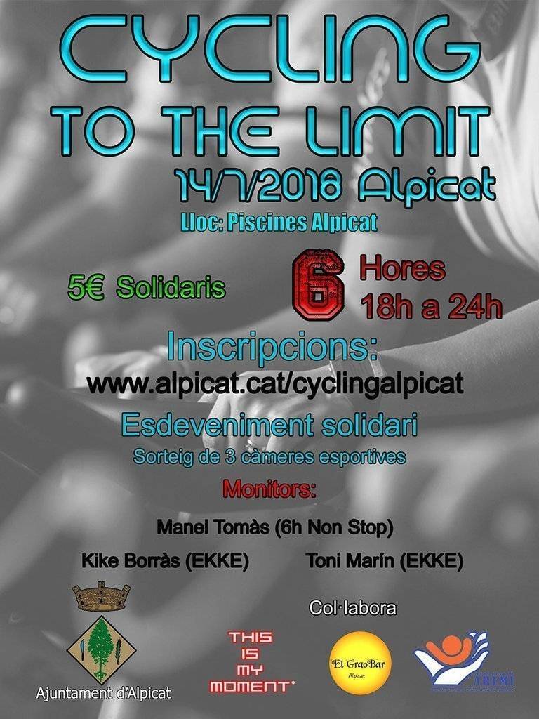 Imatge del cartell del Cycling to the limit d'Alpicat del 2018