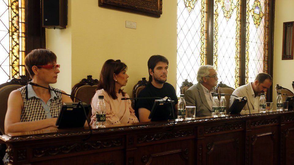 Les diputades de C's i el PPC i el diputat de la CUP