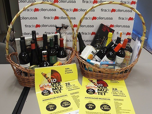 Cistella -que se sortejaraà entre els clients de Lo Vermutet