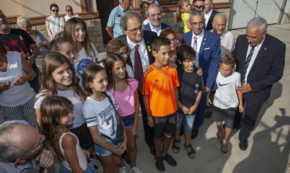 Els president Torra amb els joves del Poal