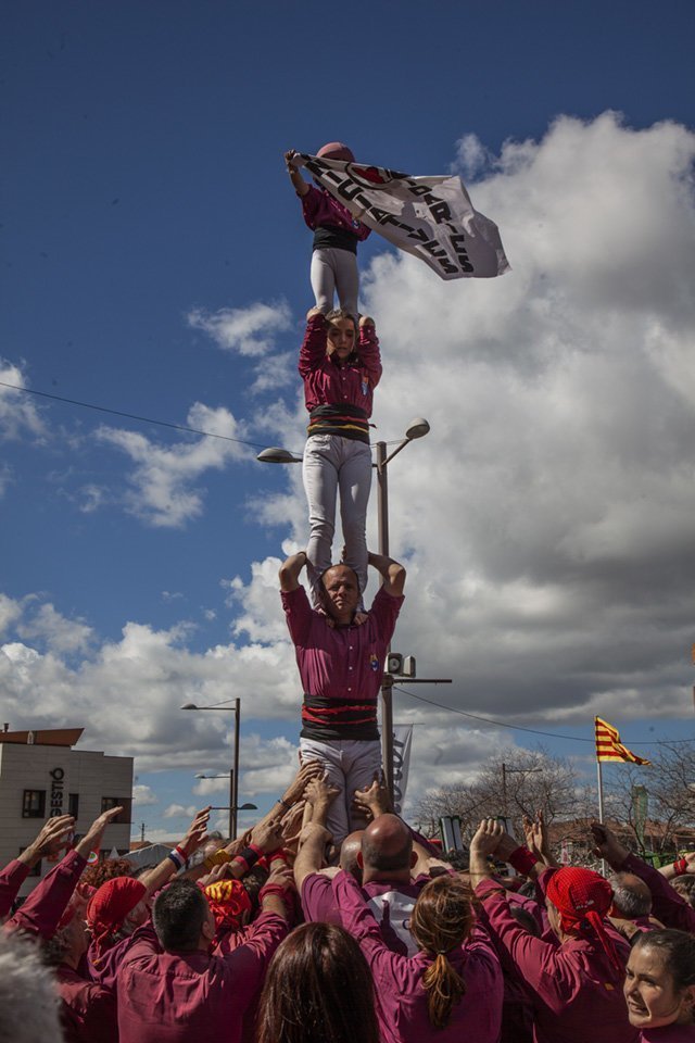 Castellers de Lleida a la Fira de Sant Josep de Mollerussa 2
