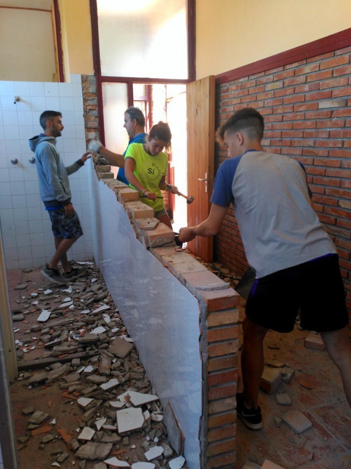La Brigada Jove treballant en el municipi de Puiggròs