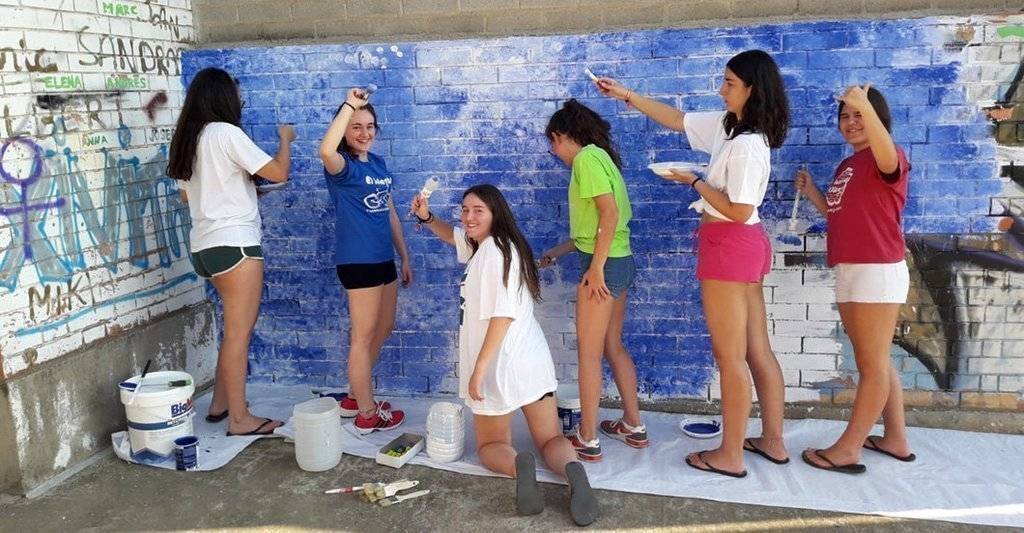 Brigada Jove treballant en el municipi de El Soleràs