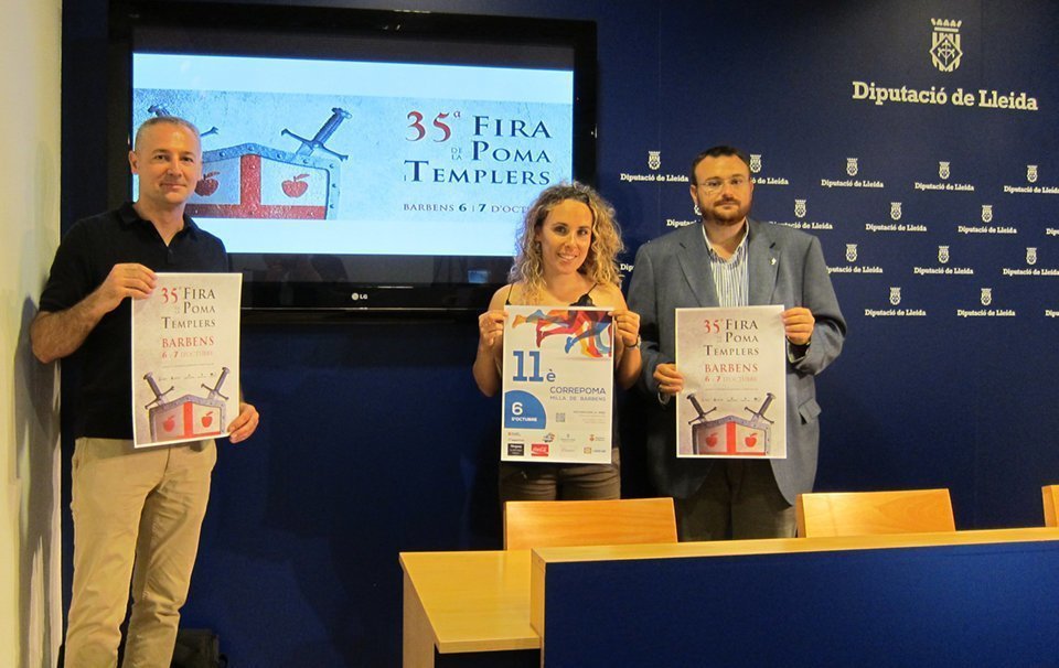 Presentació a la Diputació de l' 11a Milla Correpoma i  Fira de la Poma i Templers de Barbens