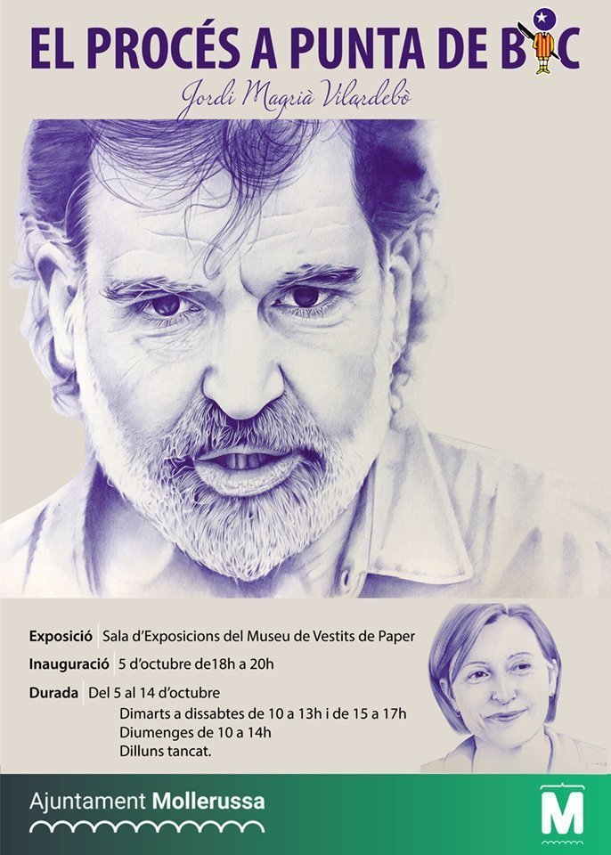 Imatges de l'exposició 'El procés a punta de BIC'