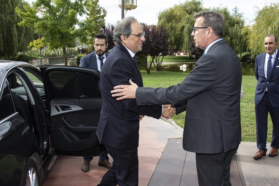 L'alcalde de Bellvís rep al president Quim Torra