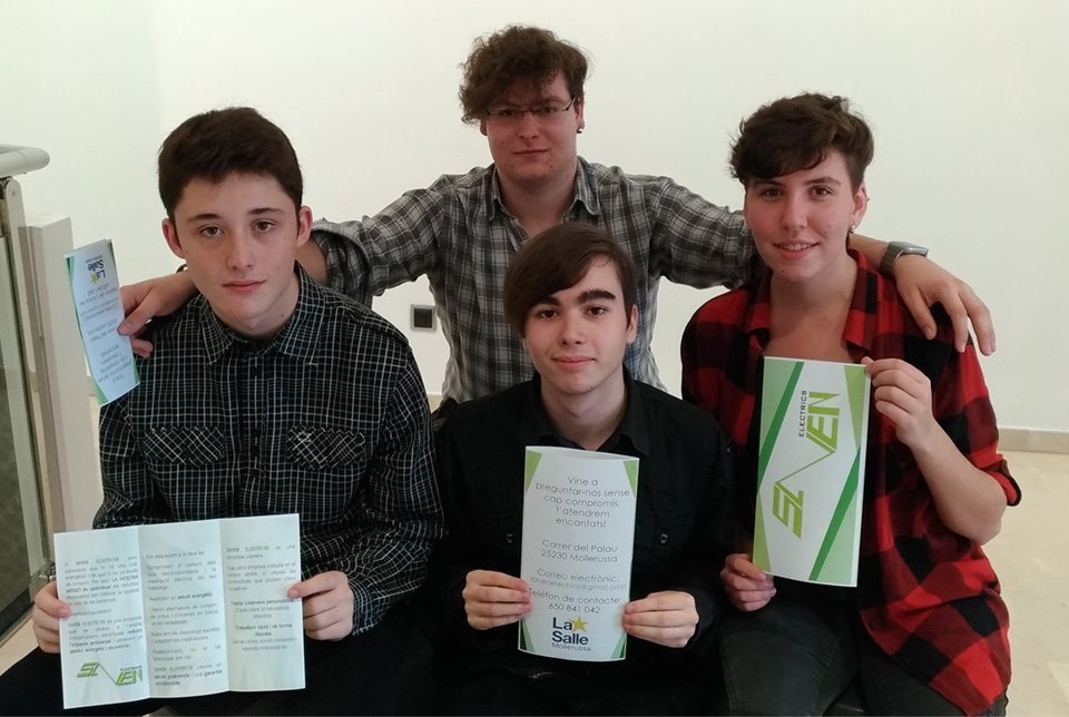 Adrià Aleman, Raul Ibarra, Emma Gaya i Ricard Moreno de La Salle Mollerussa