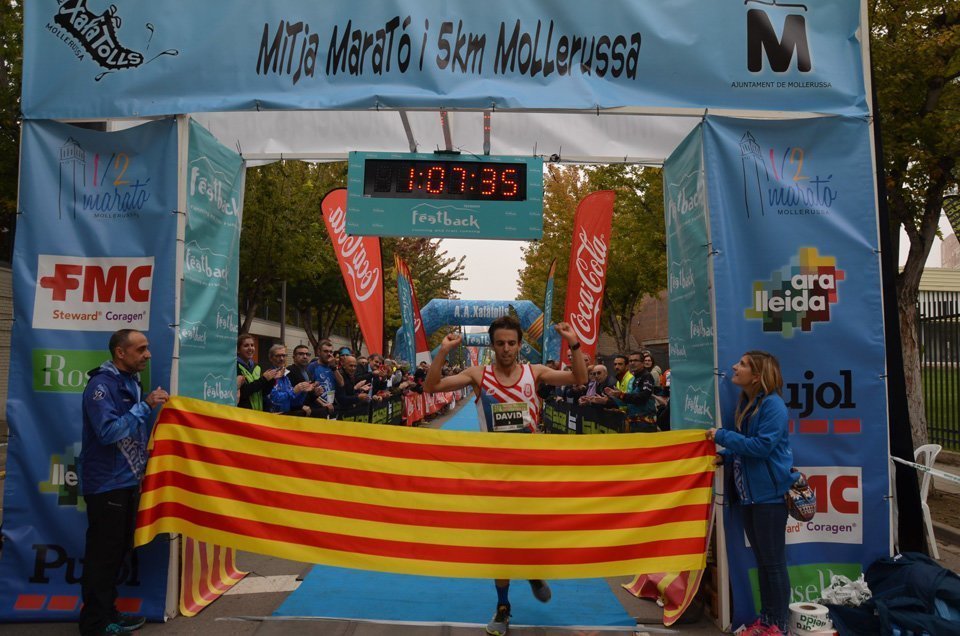 David Martínez guanyadors de la Mitja Marató de Mollerussa