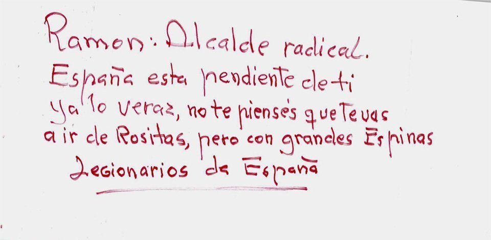 cartes amenaçadores a Ramon Royes 2