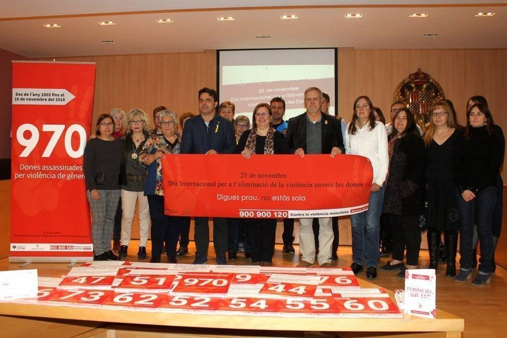 Presentació de la campanya 'Digues Prou, No Estàs Sola' 2018 a la Casa Consistorial de Tàrrega