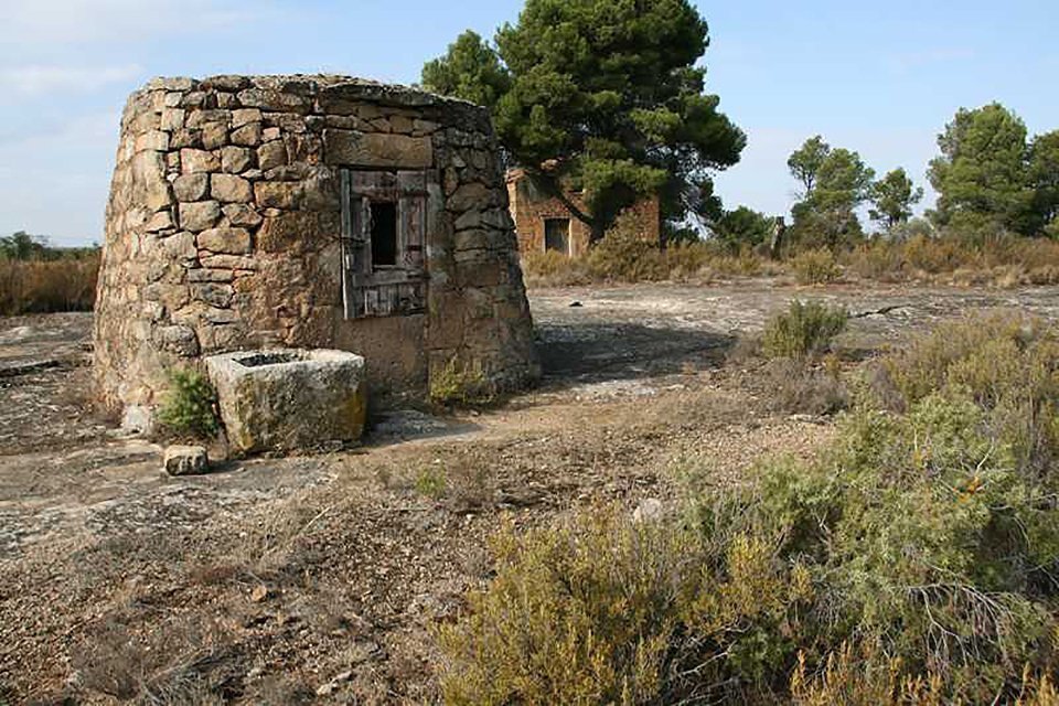 Construcció de pedra seca a les Garrigues