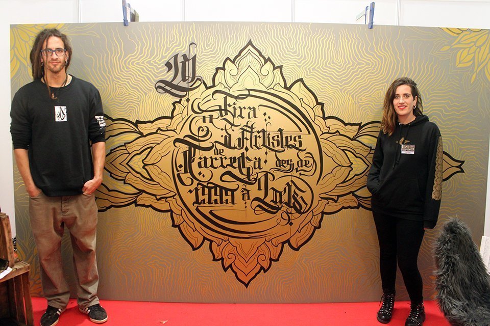 El mural commemoratiu de Gifré Urgell amb motiu dels 20 anys de la Fira d'Artistes